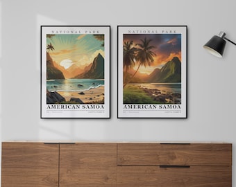American Samoa National Park Wall Art Digital Download Custom Prints American Samoa Print - Poster, Canvas, Frame/Wrap, home decor, Souvenir