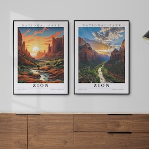 Zion Nationalpark Wand Kunst Digitaler Download Benutzerdefinierte Drucke Zion Druck Zion Poster Zion Leinwand Wohnkultur Souvenir Reiseplakat Natur