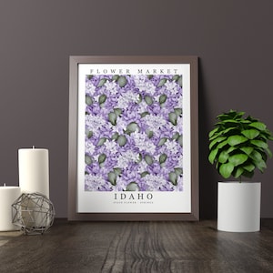 Idaho State Flower - Syringa Wall Art Print Flower Market Poster Printable Digital Pastel Art Floral Decor Gifts