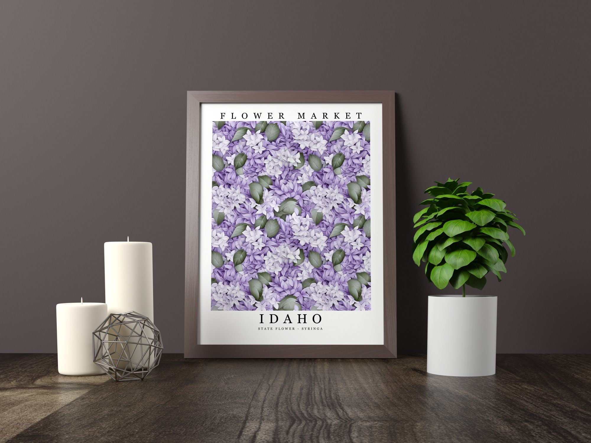 Idaho State Flower Syringa Wall Art Print Flower Market - Etsy