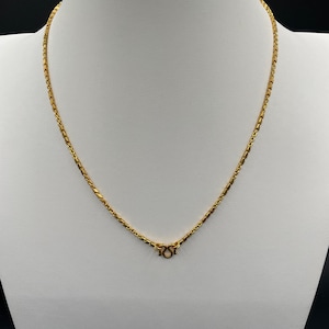 24K .999 Thai baht Gold Chain Necklace Angular Box and Chain Link 15g