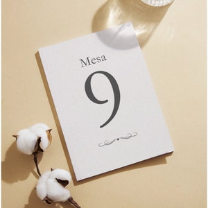 Table numbers (10) 10x15cm printable for events, showers, XV years, wedding