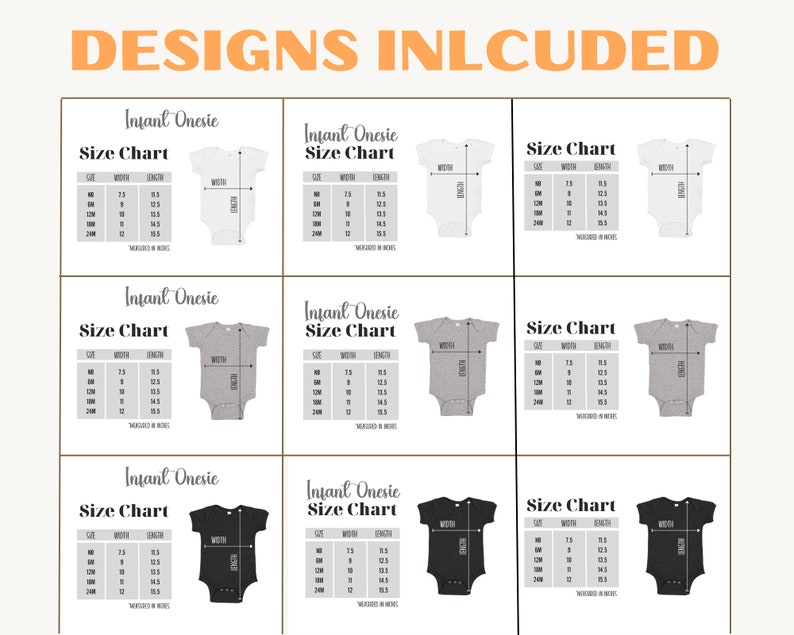 Rabbit Skins 4424 Size Chart, Baby Infant One-piece Onesie Bodysuit ...