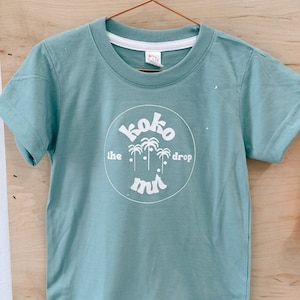 toddler shirt, handmade, made in hawaii, kids clothing, hawaii style, aloha, toddler tee, logo tee, coconuts, hawaii t-shirt, small business