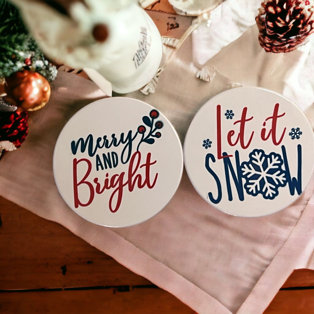 Christmas Coaster, Coasters Coffee, Coasters, Christmas Gift, Coaster