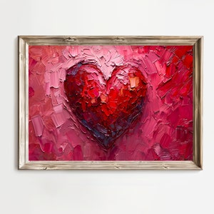 Herz Malerei Liebe Leidenschaft Herz Ölgemälde niedliches Geschenk Wand-Dekor Kunst