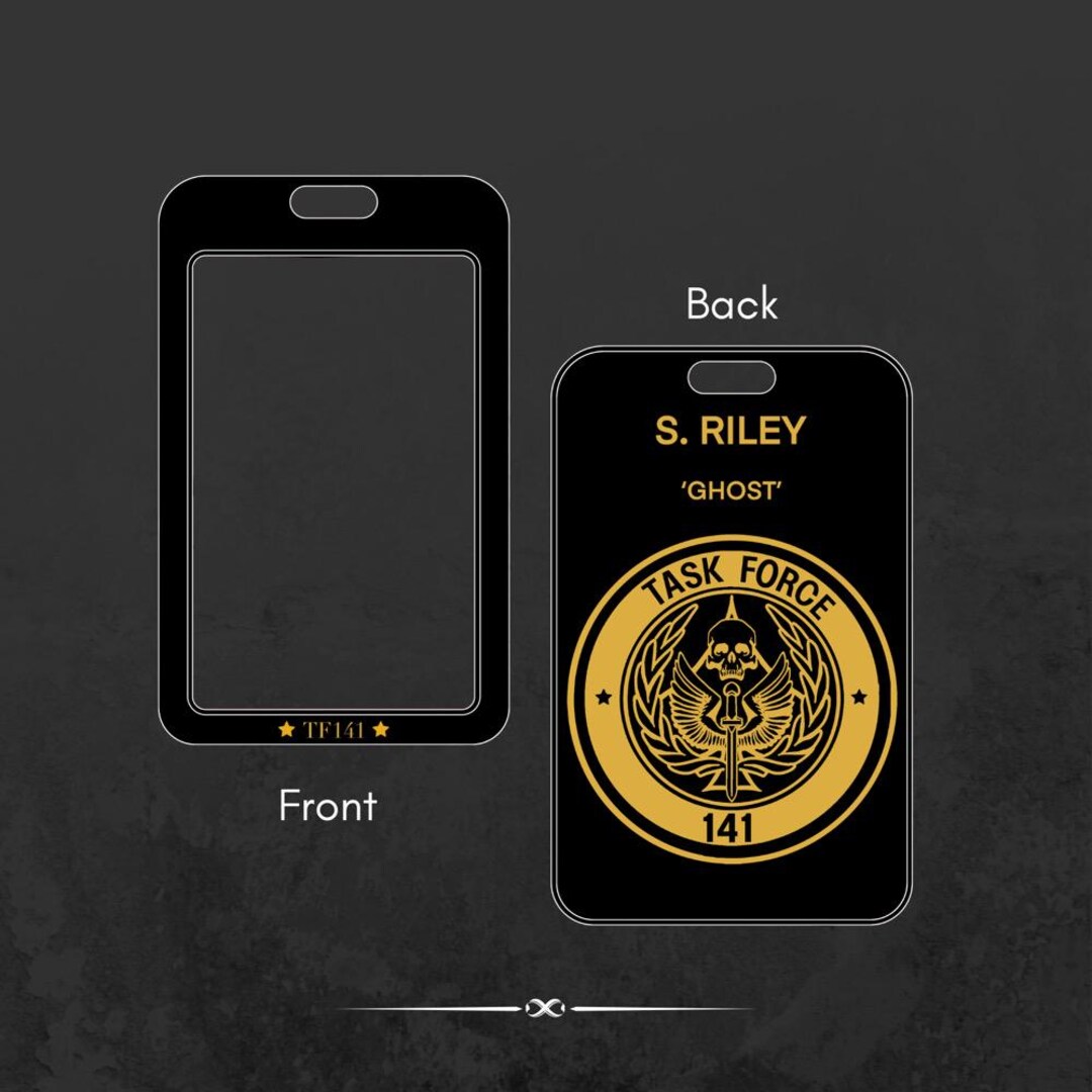 TF141 Simon ghost Riley Plastic Card Holder - Etsy