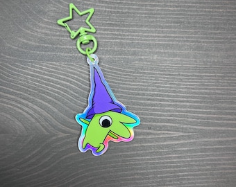 Glep Smiling Friends Dancing Holographic Keychain