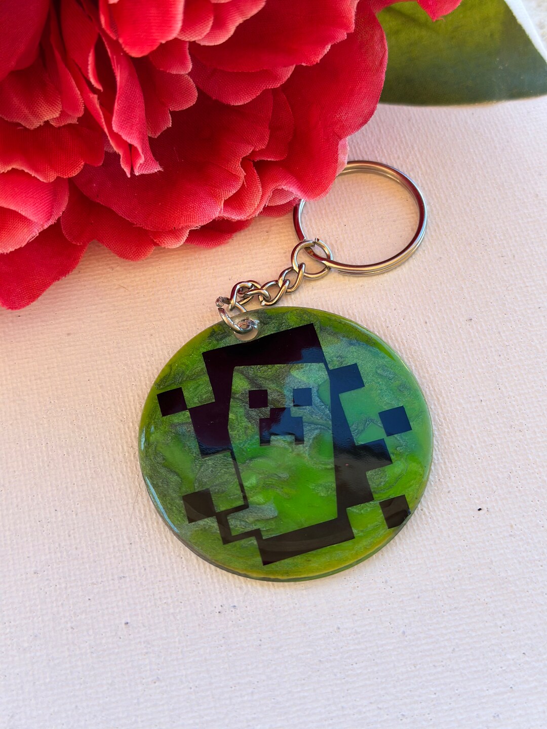 Minecraft Creeper Keychain Etsy