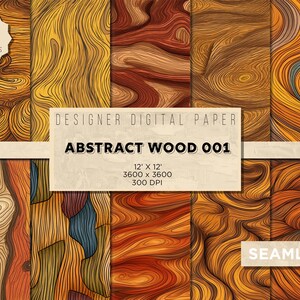 10 Abstract Wood Grain Seamless 001 / carta digitale effetto legno carta digitale effetto legno texture effetto legno senza soluzione di continuità sfondo in legno uso commerciale