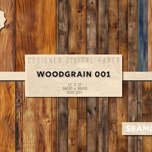 10 Wood Grain Seamless 001 / carta digitale effetto legno carta digitale effetto legno texture effetto legno senza soluzione di continuità sfondo in legno uso commerciale
