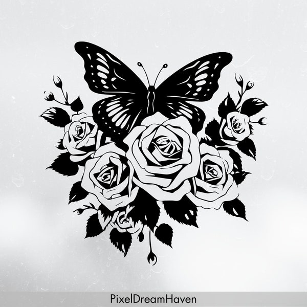 Butterfly Svg, Butterfly Png, Butterfly Clip Art, Butterfly Graphic, Butterfly Vector, Butterfly Icon, Butterfly Logo, Roses Svg, Roses Png