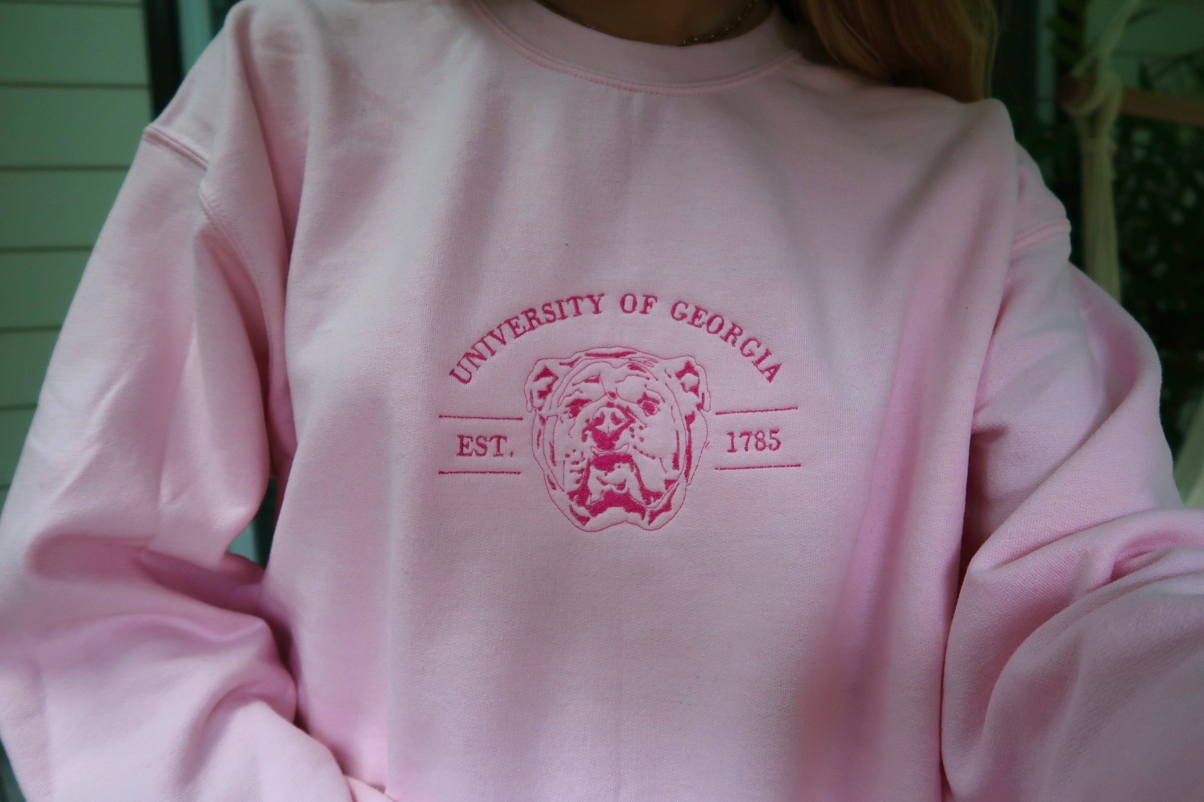 Pink UGA Bulldog Sweatshirt