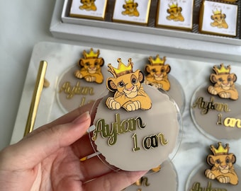 Simba Magnets, Baby Favours, Simba Consept Birthday Gifts, Lion King Simba Birthday Favour, Disney Party Favour, 1st Birthday Favour