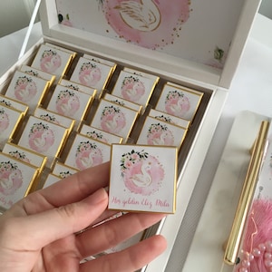Personalized Chocolate Favor, Baby Chocolate Box, Baby Born Chocolate, Baby Shower Favor, Baptism Favor, Birthday Chocolate Favors