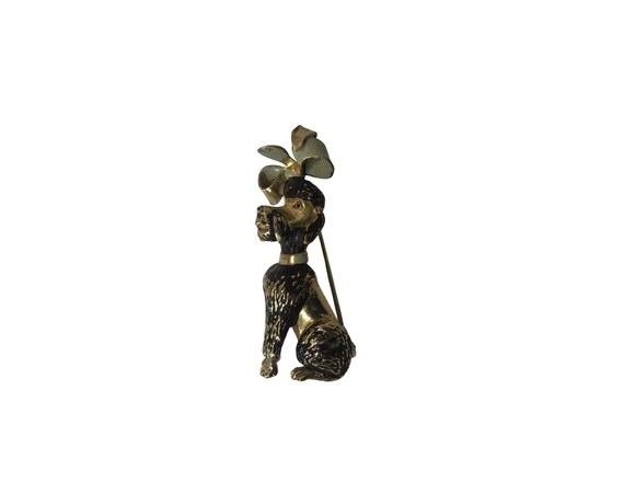 Jewelry Brooches Poodle Pet Dog Gold Tone Fantasy… - image 1