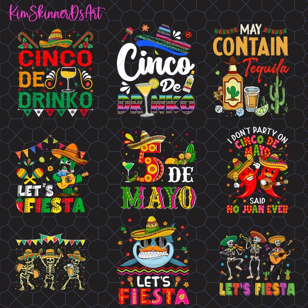 Cinco de Mayo Bundle, Tacos Nacho Lover Bundle, Margarita Tequila Lover Bundle, Cinco de Drinko Bundle, Let's Fiesta Bundle, Fiesta Squad