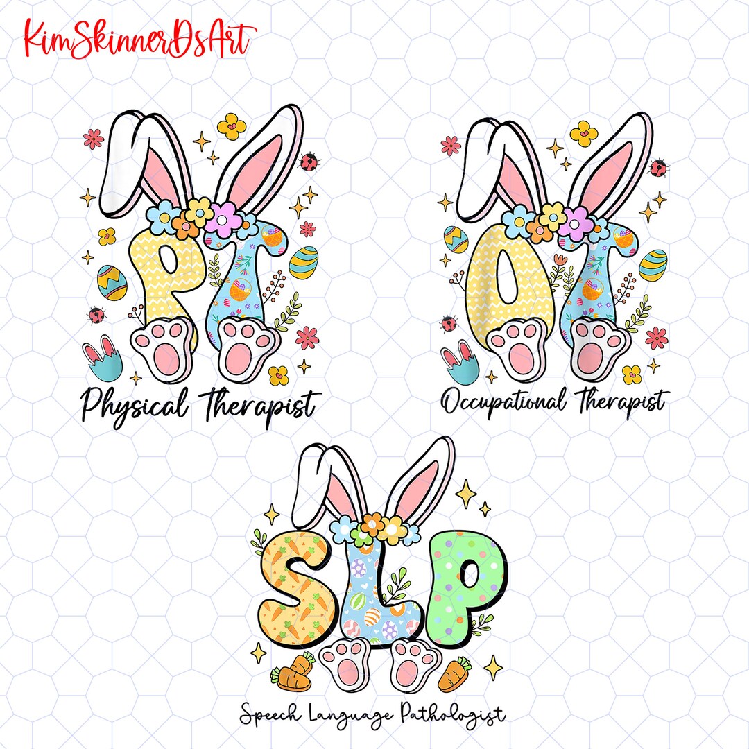 OT PT SLP Squad Easter Bundle, Occupational Therapy Easter Png