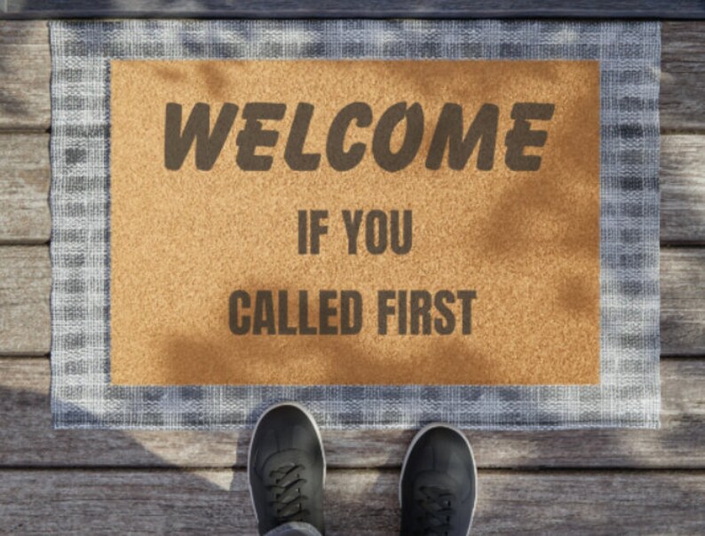 Did You Call First Doormat, Outdoor Coir Fiber Doormat,