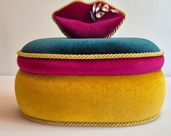 Handmade Velvet Jewelry Box, Luxury Storage and Gift for Her