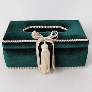 Scatola di fazzoletti di velluto, porta-scatola di fazzoletti rettangolare, copertura della scatola di fazzoletti di lusso, scatola di fazzoletti di madreperla, porta-custodia per tovaglioli, regalo perfetto