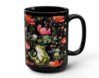 Wildflower Frog Mug, 15oz
