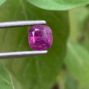 Natural Ruby Corundum Loose Gemstone Pinkish Color Perfect Cushion Cut 1.15 carats weight