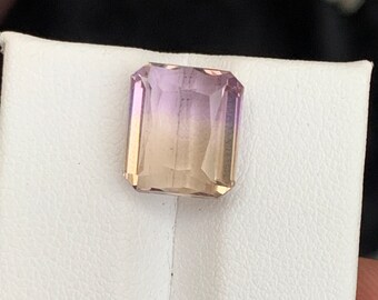 7.20 carats Bi Color Ametrine Loose Gemstone, Perfect Scissor Cut