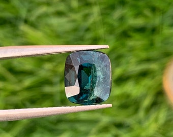 Blue Color Tourmaline Loose Gemstone Beautiful Cushion Cut 2.60 carats weight