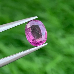 Natural Ruby Loose Gemstone, Ruby Corundum, Pink Color Oval Shape 0.65 carats weight