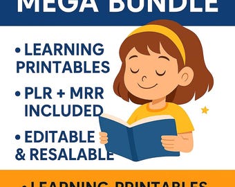 21,000+ Kids Learning Printables | Preschool Worksheets | PLR MRR Bundle | Homeschool Activities