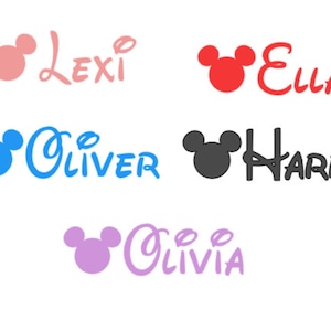 Personalized Mouse Head Name Vinyl Decal Sticker