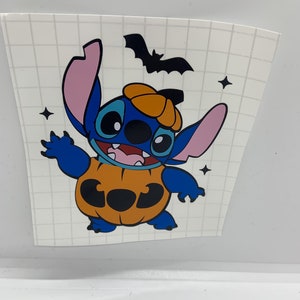 Halloween Stitch Vinyl Decal Sticker | Personalise | Starbucks Cups | Water Bottles | Laptops | Car Decal | Balloons & Much More...