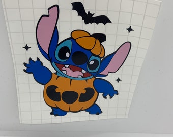 Halloween Stitch Vinyl Decal Sticker | Personalise | Starbucks Cups | Water Bottles | Laptops | Car Decal | Balloons & Much More...