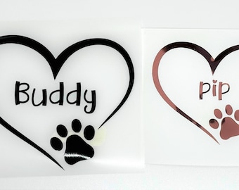 Personalised Pet Vinyl Decal Sticker | Dog | Puppy | Cat | Pet Bowl | Pet Food | Car Decal | Laptop & Much More....