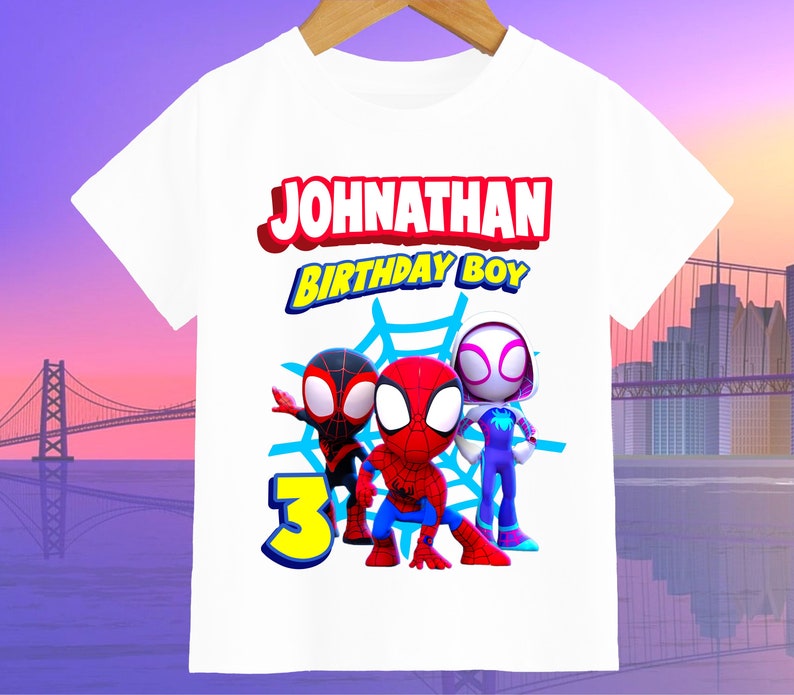 Personalized Spidey and His Friends Shirt, Birthday Boy Tshirt