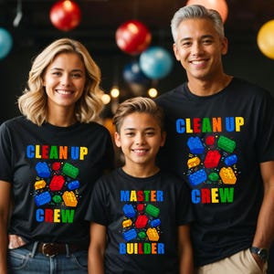 Personalized Master Builder Shirt, Brick Builder Tee, Clean Up Crew Shirt, Demo Expert, Building Bricks Birthday Shirt,Building Blocks.