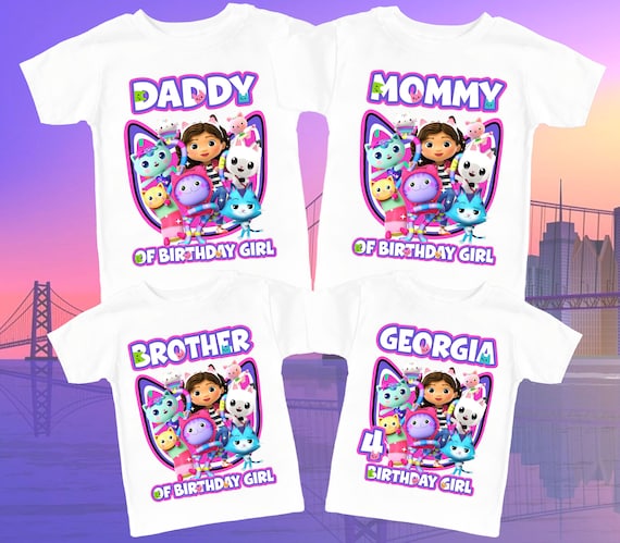Personalized Gabby's Dollhouse, Birthday Girl T-shirt