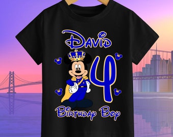 Mickey King Prince Personalized Shirt, Birthday Boy T-Shirt, Birthday Gift, Matching Family