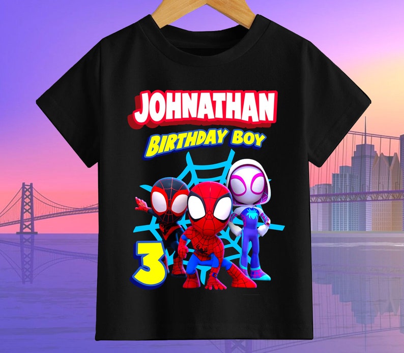 Personalized Spidey and His Friends Shirt, Birthday Boy Tshirt
