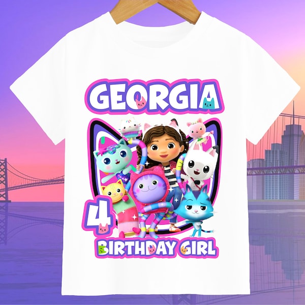 Personalized Gabby's Dollhouse, Birthday Boy T-Shirt, Birthday Gift, Matching Family