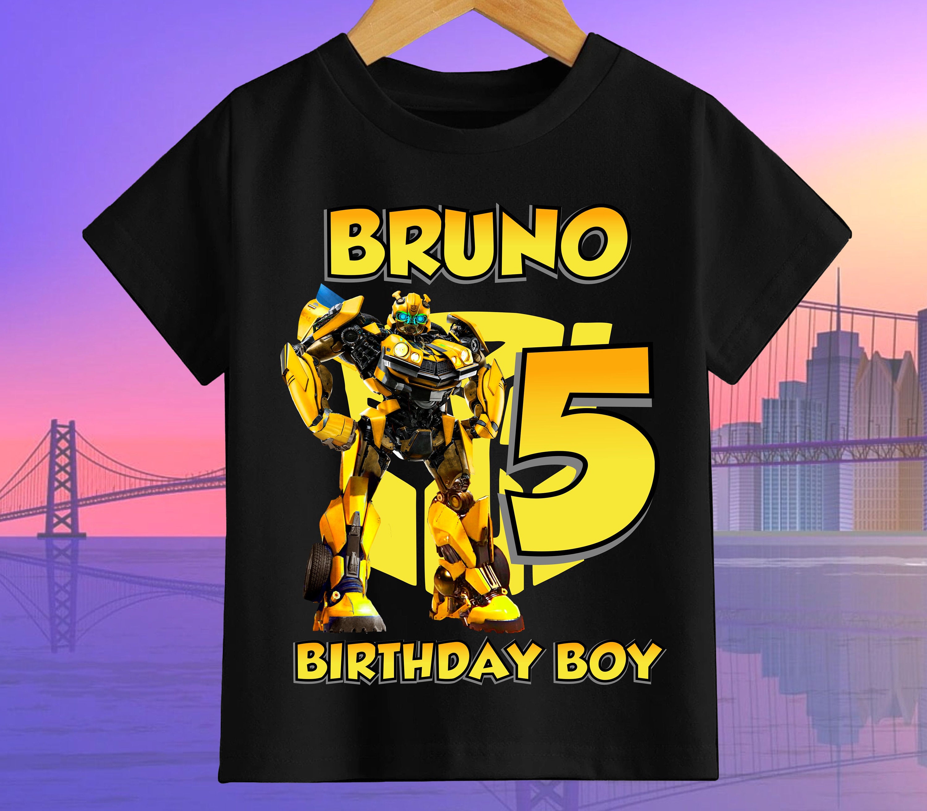 Transformers bumblebee birthday shirt best sale