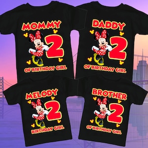 Minnie Personalized Shirt, Birthday Girl T-Shirt, Birthday Gift, Minnie Mouse Matching Family