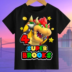 Personalized Bowser Mario Shirt, Birthday Boy T-Shirt, Birthday Gift, Matching Family