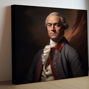 John Hancock Oil Painting Canvas Print | Patriot Series | Founding Fathers | by June Vale