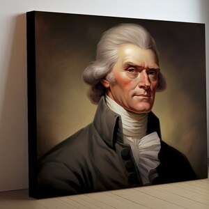 Thomas Jefferson Oil Painting Canvas Print | Patriot Series | Founding Fathers | by June Vale