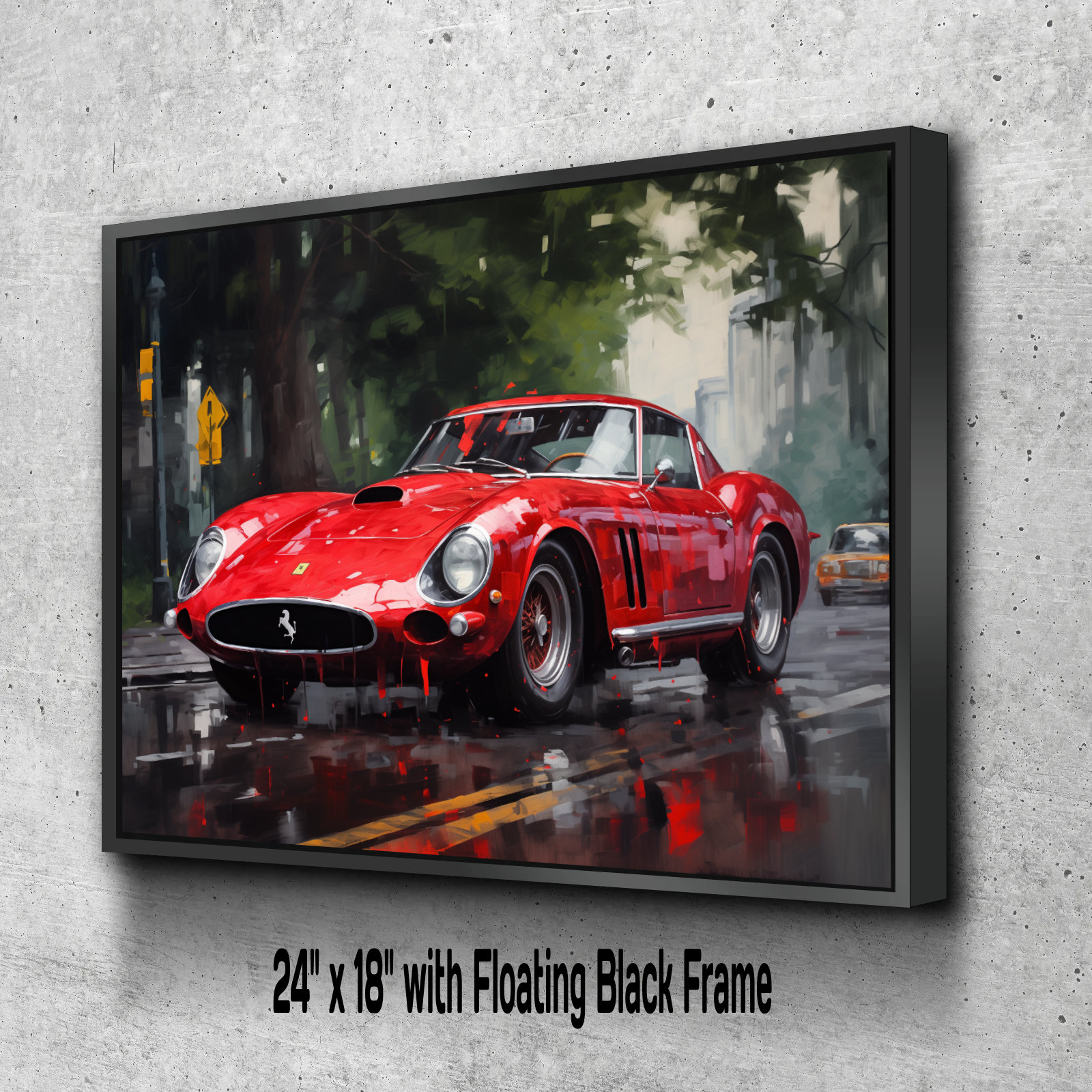 Ferrari 250 GTO Classic Car Canvas Print Vintage Auto Wall Art Decor Retro Sports Car Car Lovers