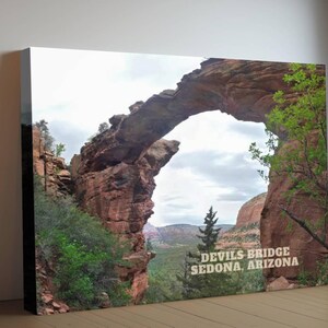 Devils Bridge in Sedona, Arizona on Canvas or Print, Arizona Wall Art, Travel Gift, Framed Option, Sedona Poster, Sedona Wall Decor USA