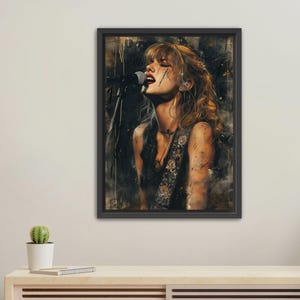 Taylor Live Performance Canvas or Print - Passionate Singer Artwork, Inspirational Music Star Wall Art, Available in Various Formats