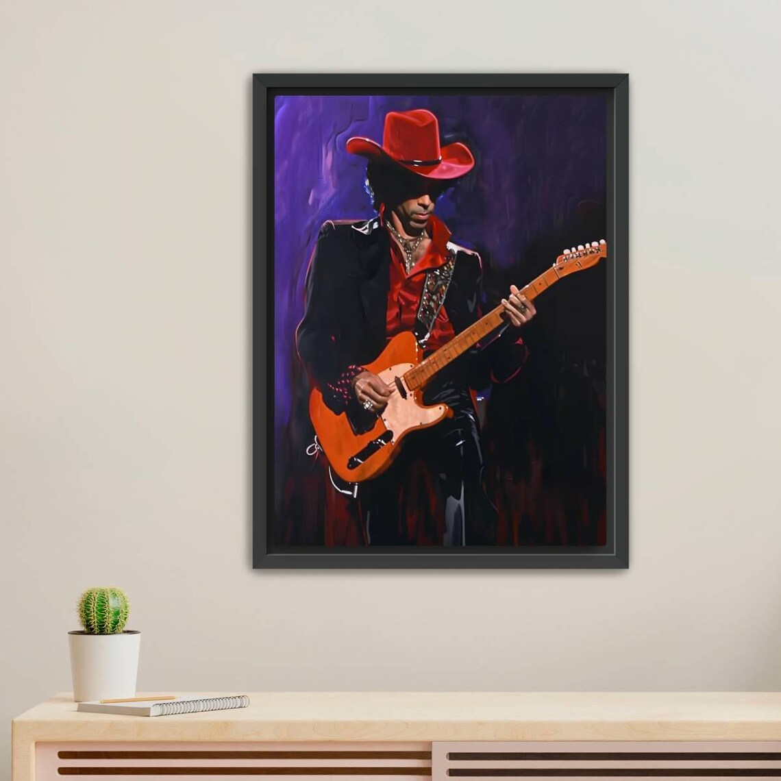 Prince Canvas Playing Guitar Print - Iconic Musician Portrait in ...